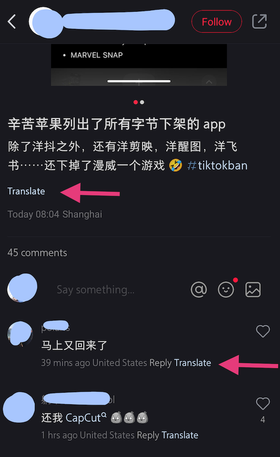 RedNote Translation Feature